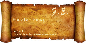 Feszler Emma névjegykártya