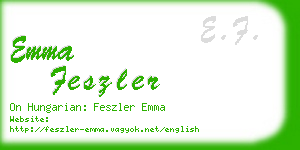 emma feszler business card